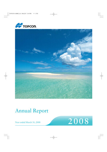 Thumbnail Topcon Corporation Annual Report 2008