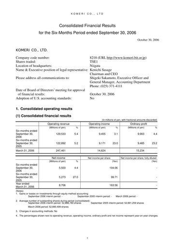 Thumbnail Komeri Co.,Ltd. Half-year Report 2006-h1