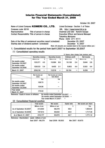 Thumbnail Komeri Co.,Ltd. Half-year Report 2007-h1