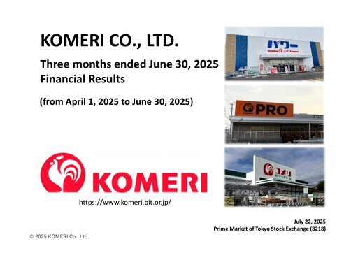 Vorschaubild Komeri Co.,Ltd. Quartalsbericht 2025-q1