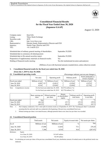 Thumbnail freee K.K. Financial Statement fy2020