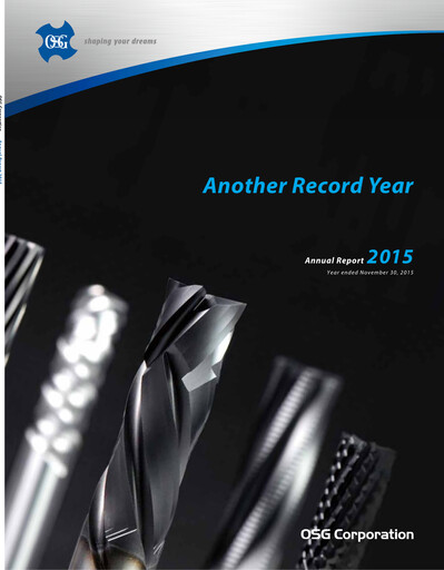 Thumbnail OSG Corporation Annual Report 2015