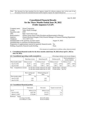 Vorschaubild Orient Corporation Quartalsbericht 2022-q1