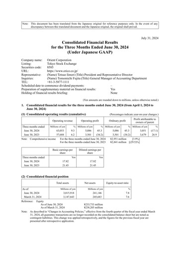 Vorschaubild Orient Corporation Quartalsbericht 2024-q1