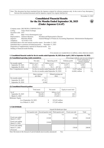 Vorschaubild Okumura Corporation Halbjahresbericht 2025-h1