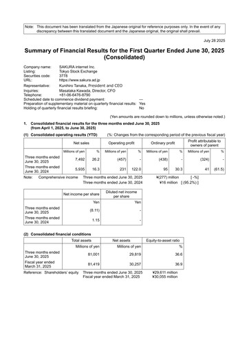 Thumbnail SAKURA Internet Quarterly Report 2026-q1