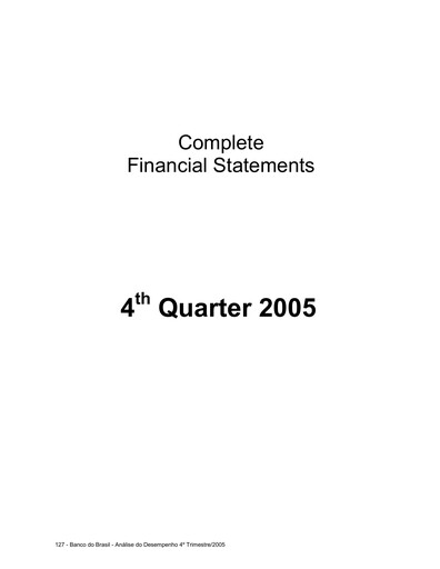 Thumbnail Banco do Brasil
 Financial Statement 2005