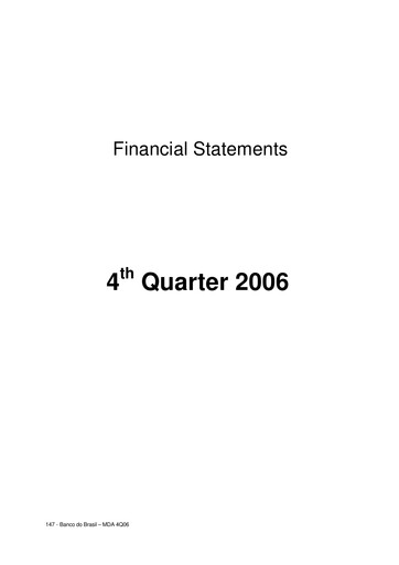 Thumbnail Banco do Brasil
 Financial Statement 2006