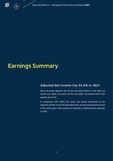 Thumbnail Banco do Brasil
 Quarterly Report 2021-q1