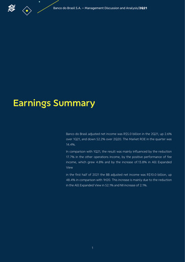 Thumbnail Banco do Brasil
 Quarterly Report 2021-q2