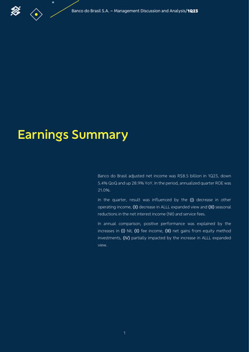 Thumbnail Banco do Brasil
 Quarterly Report 2023-q1