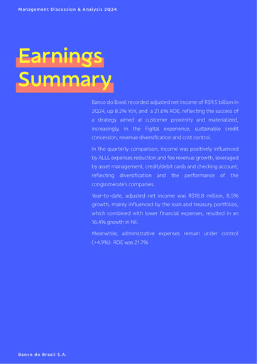 Thumbnail Banco do Brasil
 Quarterly Report 2024-q2