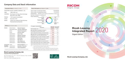 Thumbnail Ricoh Leasing Company Annual Report 2020