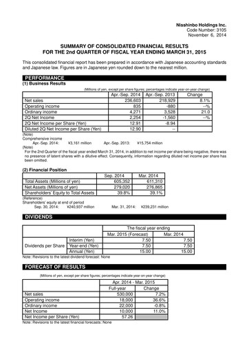 Thumbnail Nisshinbo Holdings Quarterly Report 2014-q2