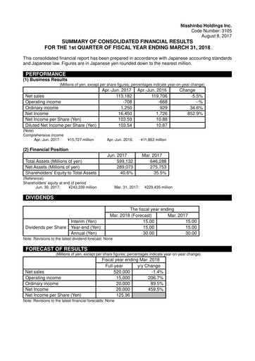 Thumbnail Nisshinbo Holdings Quarterly Report 2017-q1
