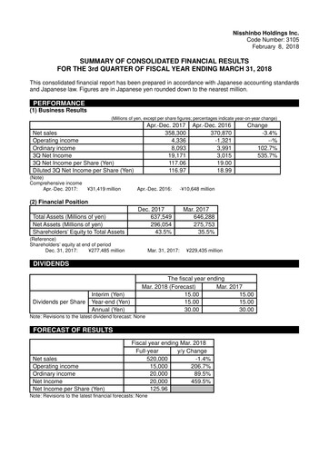 Thumbnail Nisshinbo Holdings Quarterly Report 2017-q3