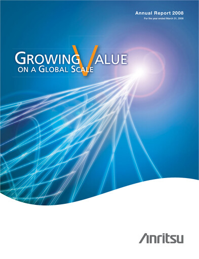 Thumbnail Anritsu Corporation Annual Report 2008