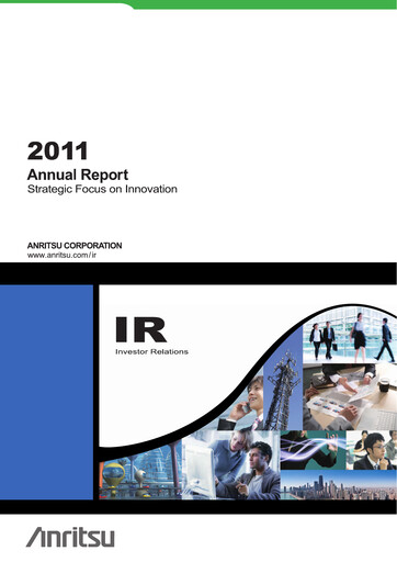 Thumbnail Anritsu Corporation Annual Report 2011