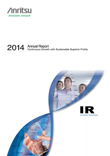 Thumbnail Anritsu Corporation Annual Report 2014