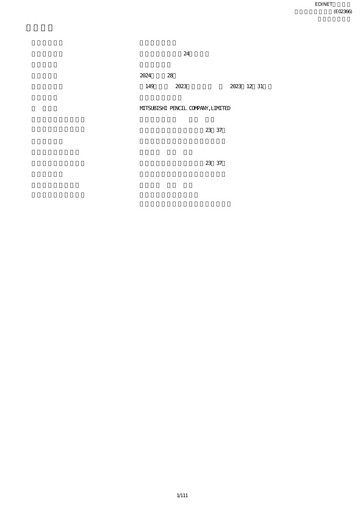 Thumbnail Mitsubishi Pencil Financial Report 2023