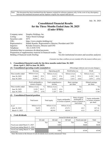 Thumbnail Simplex Holdings Quarterly Report 2026-q1