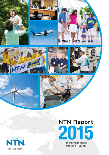 Miniature NTN Corporation Rapport annuel 2015