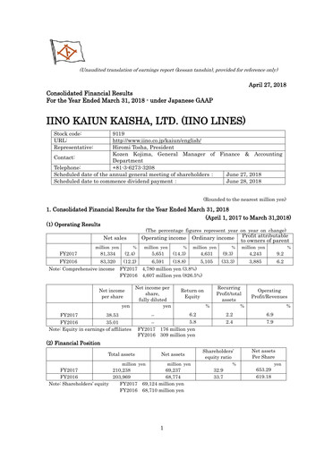 Thumbnail Iino Kaiun Kaisha Financial Statement fy2017