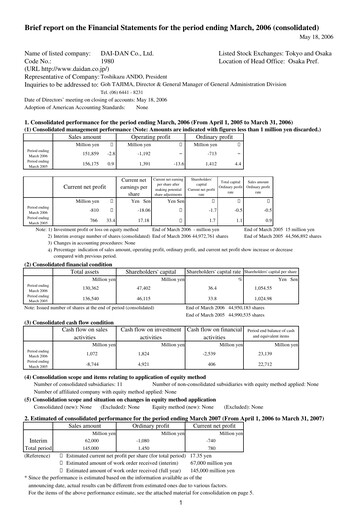Thumbnail Dai-Dan Financial Statement fy2005