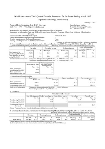 Thumbnail Dai-Dan Financial Statement fy2016