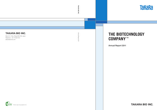 Vorschaubild Takara Bio Jahresbericht 2011
