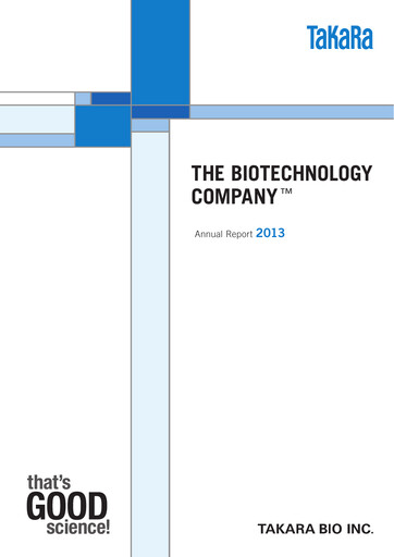 Vorschaubild Takara Bio Jahresbericht 2013