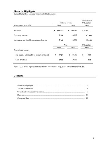 Thumbnail Bunka Shutter Financial Statement fy2017