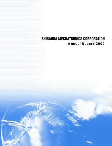 Thumbnail Shibaura Mechatronics Annual Report 2000