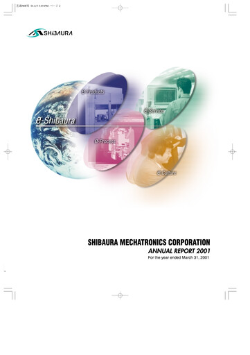 Thumbnail Shibaura Mechatronics Annual Report 2001