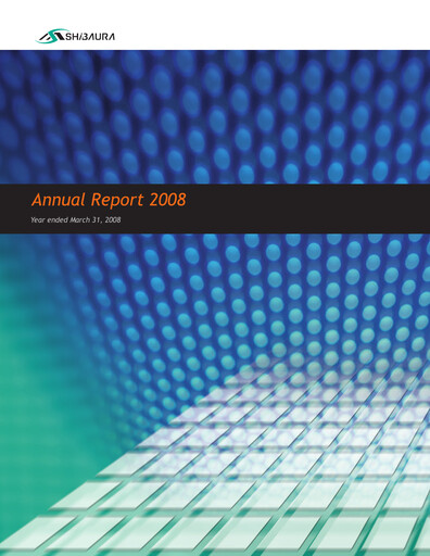 Thumbnail Shibaura Mechatronics Annual Report 2008
