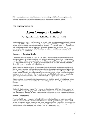 Thumbnail Aeon Hokkaido Corporation Financial Statement fy2007