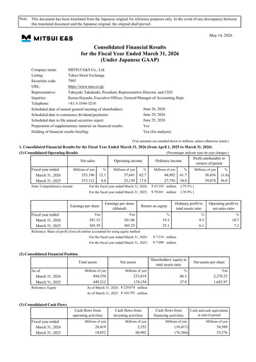 Vorschaubild MITSUI E&S Finanzbericht fy2026