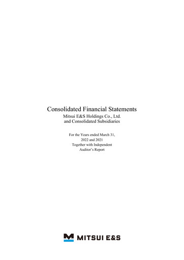Thumbnail MITSUI E&S Financial Statement fy2022