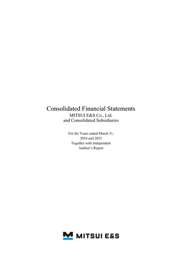 Thumbnail MITSUI E&S Financial Statement fy2024