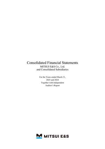 Thumbnail MITSUI E&S Financial Statement fy2025