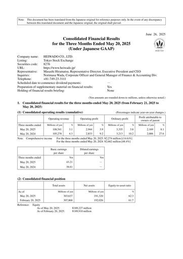 Thumbnail Heiwado Quarterly Report 2026-q1