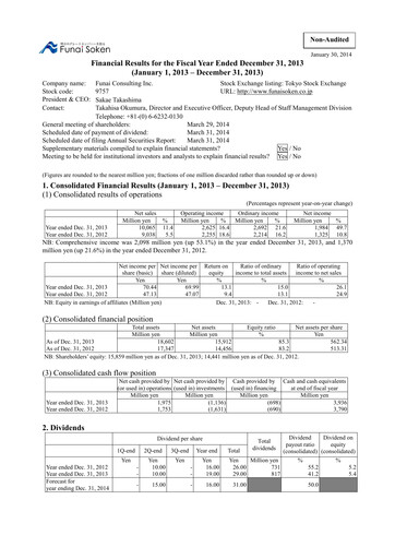 Thumbnail Funai Soken Holdings Incorporated Financial Statement 2013