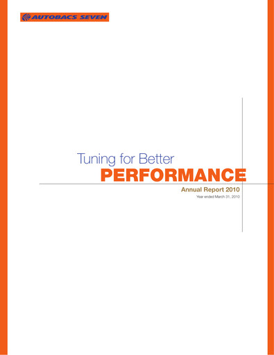 Thumbnail Autobacs Seven Annual Report 2010