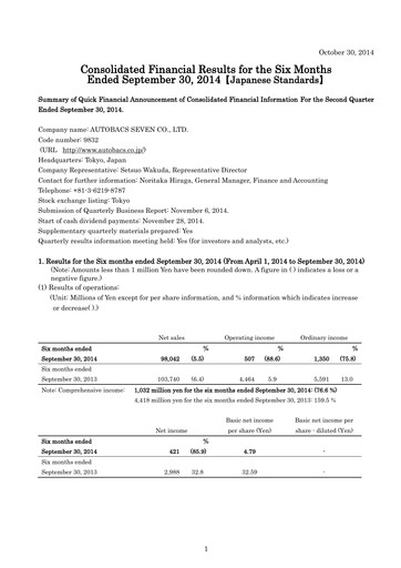 Thumbnail Autobacs Seven Half-year Report 2014-h1
