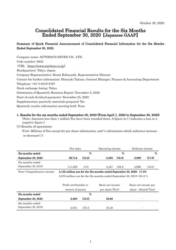 Thumbnail Autobacs Seven Half-year Report 2020-h1