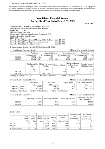 Miniature Riso Kagaku Corporation Bilan financier fy2009