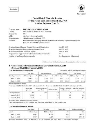 Miniature Riso Kagaku Corporation Bilan financier fy2013