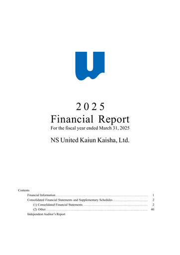 Thumbnail NS United Kaiun Kaisha Financial Report 2025
