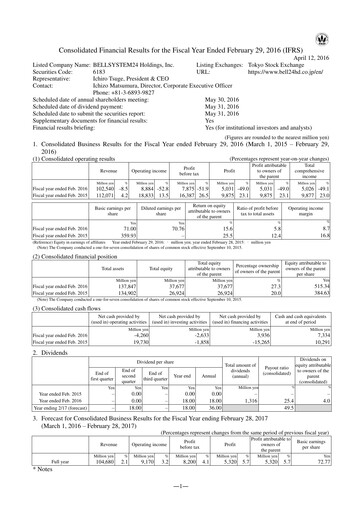 Thumbnail BellSystem24 Financial Statement fy2016