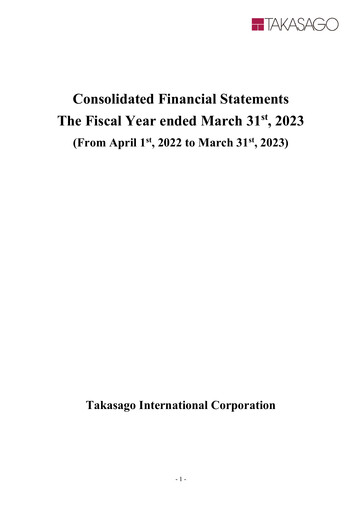 Thumbnail Takasago International Corporation Financial Statement fy2022